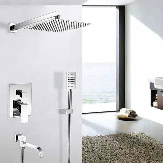 Душевая система ACWEN 6603A встраиваемая  с изливом, хром