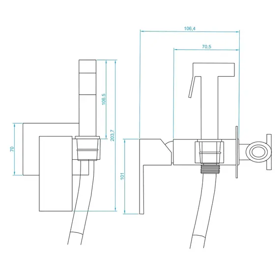 Комплект для гигиенического душа RGW SP-207