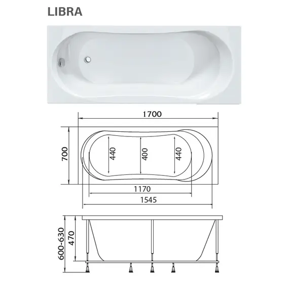 Ванна 1Marka  LIBRA 170х70