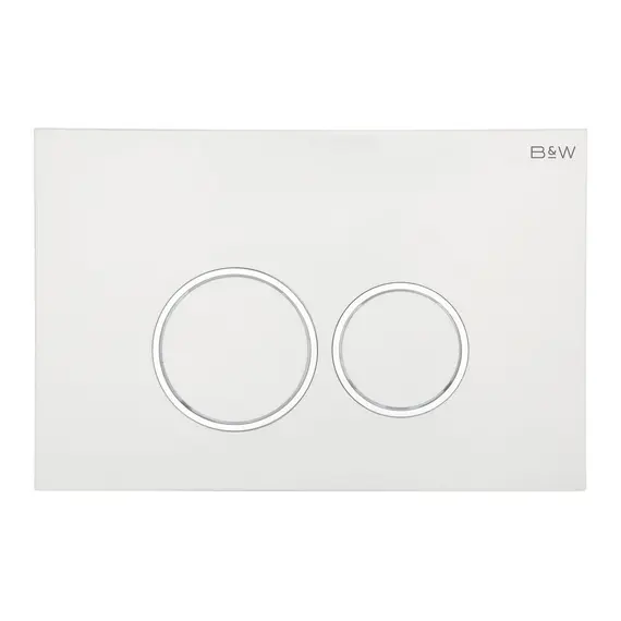 Клавиша смыва Black&White WPI-09511 серый глянцевый