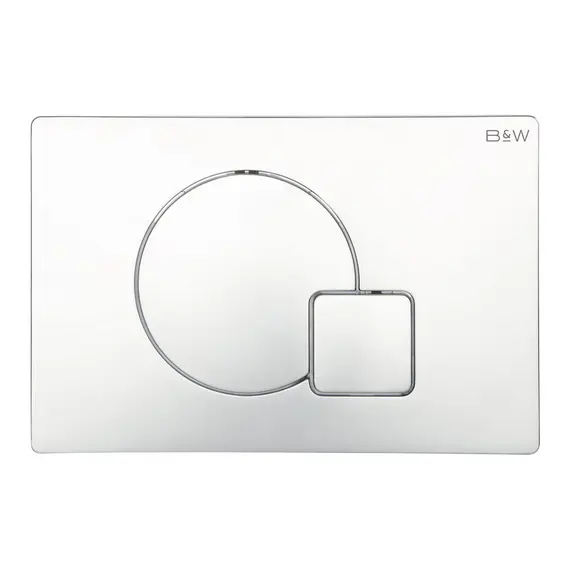 Клавиша смыва Black&White WPI-09523 глянцевый хром
