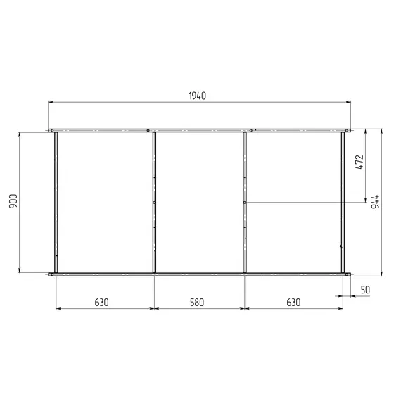 Рама разборная  1 Marka ПУ 200*100
