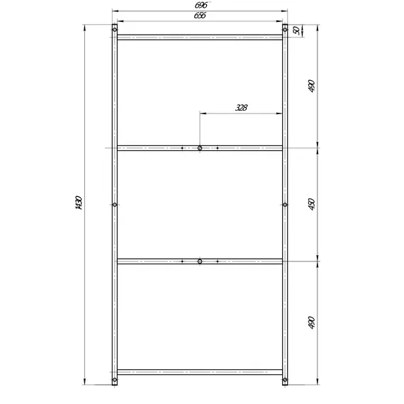 Рама сварная ПУ 150*75