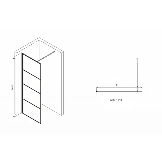 Душевая перегородка ABBER Immer Offen AG65120B
