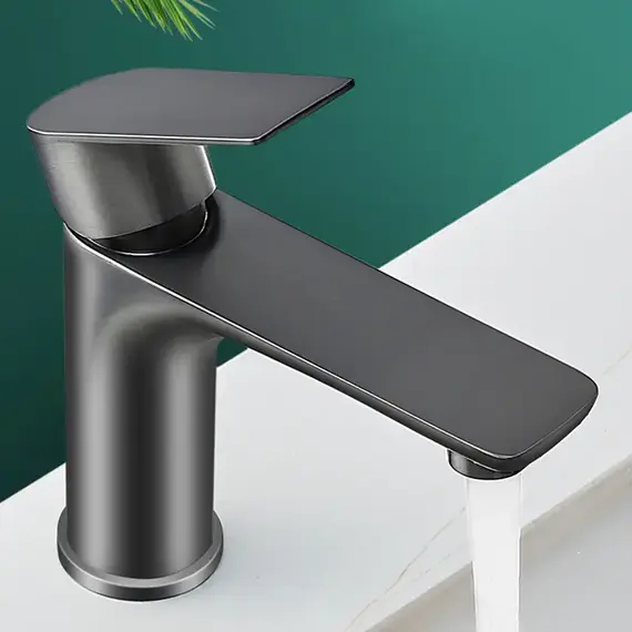 Смеситель для раковины ACWEN 81193GG  оружейная сталь