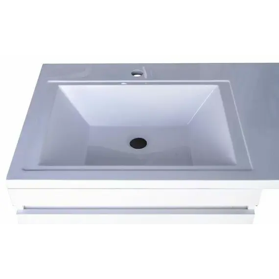 Тумба напольная Style Line "Даллас 110" (3 ящ.) Люкс белая PLUS