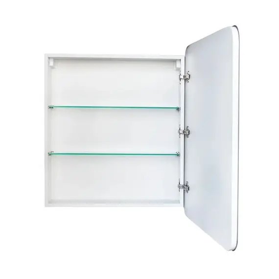 Зеркало-шкаф "Каре 55*80 левое" с подсветкой, сенсор на зеркале