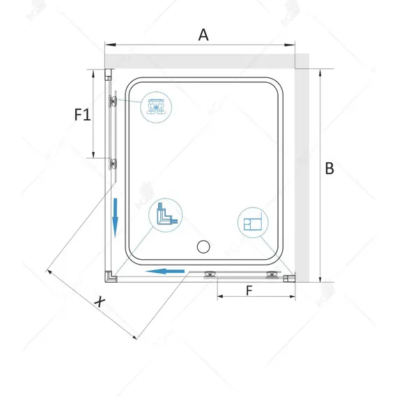 Душевой уголок RGW CL-34B