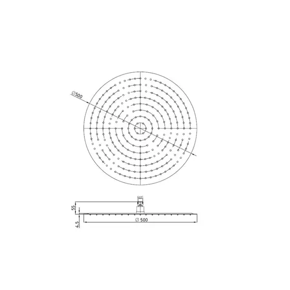 Верхний душ 3D круглый RGW SP-81B