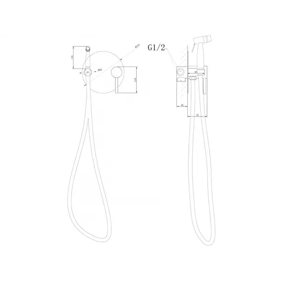 Смеситель ABBER Emotion AF8826B с гигиеническим душем, черный матовый