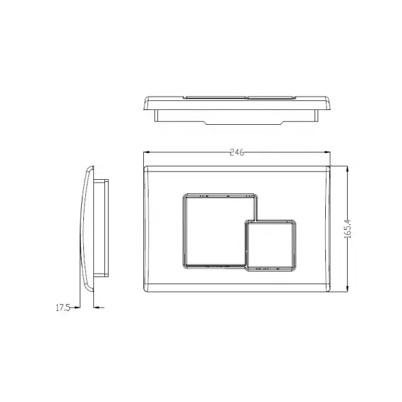 Кнопка смыва для инсталляции WW MARBERG 507 SE GL-WT квадрат