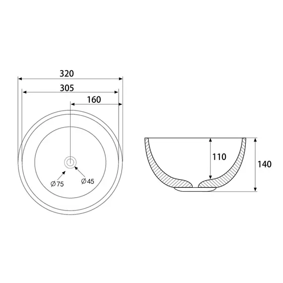 Раковина накладная ABBER Bequem AC2106MB черная матовая