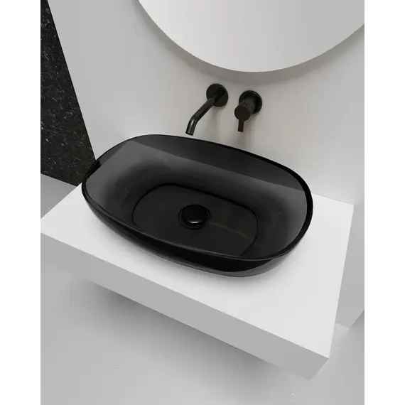 Раковина накладная прозрачная ABBER Kristall AT2805Onyx