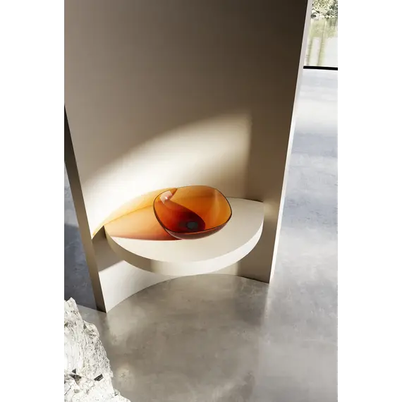 Раковина накладная прозрачная ABBER Kristall AT2806Opal