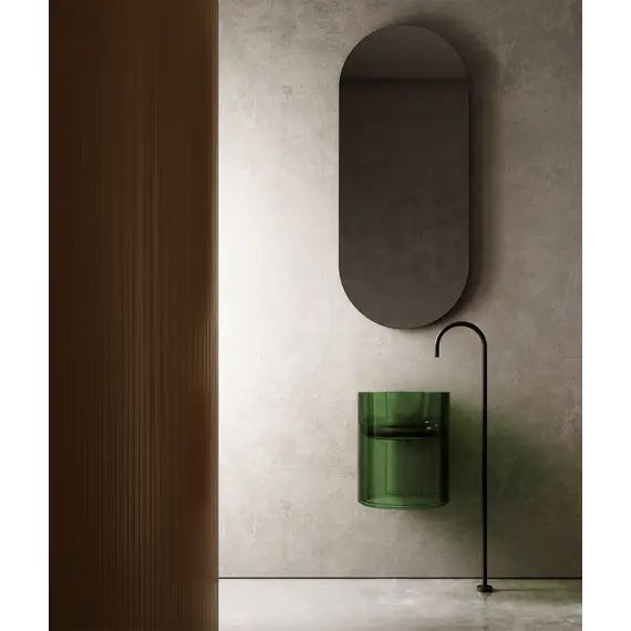 Раковина подвесная прозрачная ABBER Kristall AT2704Emerald зеленая