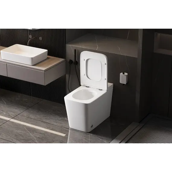 Унитаз ABBER Rechteck AC1213P приставной белый с импульсным смывом