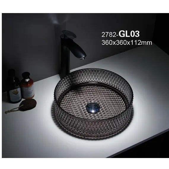 Раковина Ceramalux GL03 стекло графит