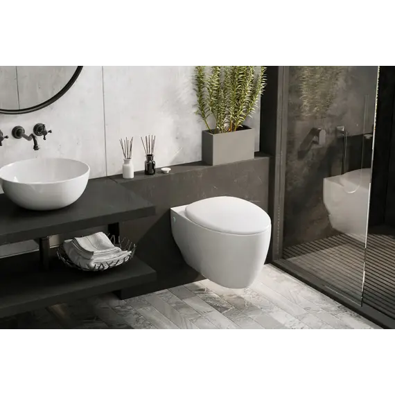 Унитаз ABBER Bequem AC1107P подвесной белый с импульсным смывом