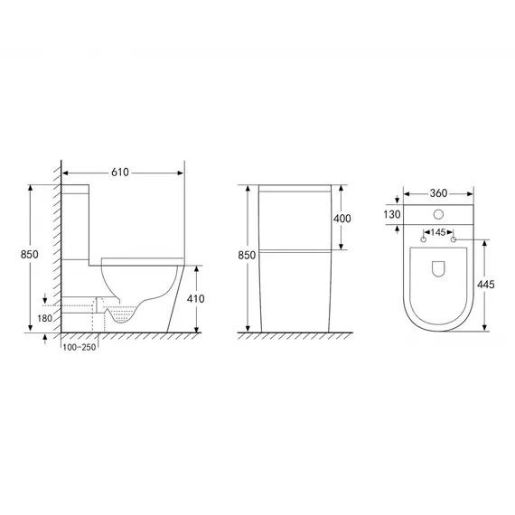 Унитаз ABBER Bequem AC1112 компакт белый, безободковый