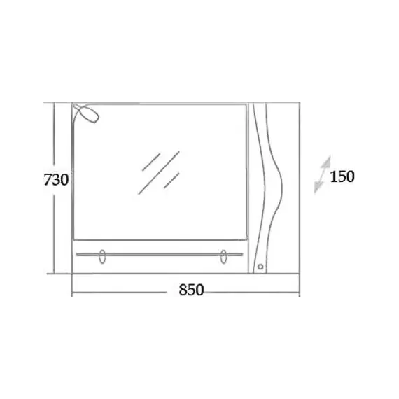 Зеркало-шкаф Onika Верона 85.01 R  85х73см