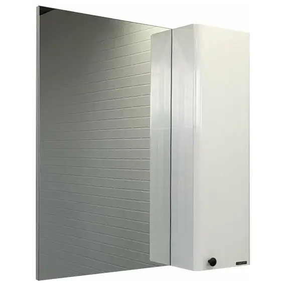 COMFORTY. Зеркало-шкаф "Амстердам-75/95" белый глянец