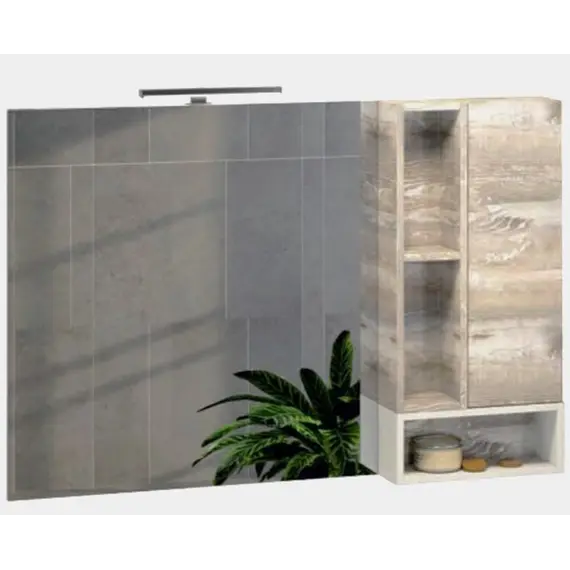 Зеркало-шкаф Comforty Турин, дуб бежевый