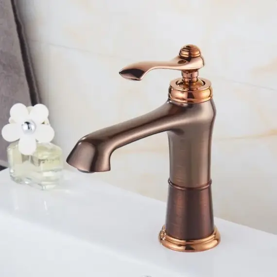 Смеситель для раковины ACWEN 23102019 красное золото