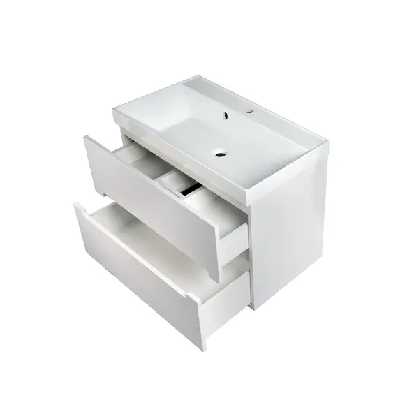 Тумба подвесная ACWEN TORNO  белая матовая с раковиной