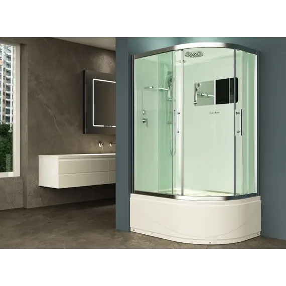 Душевая кабина  с крышей и высоким поддоном EST-129CRB L/R 120x90