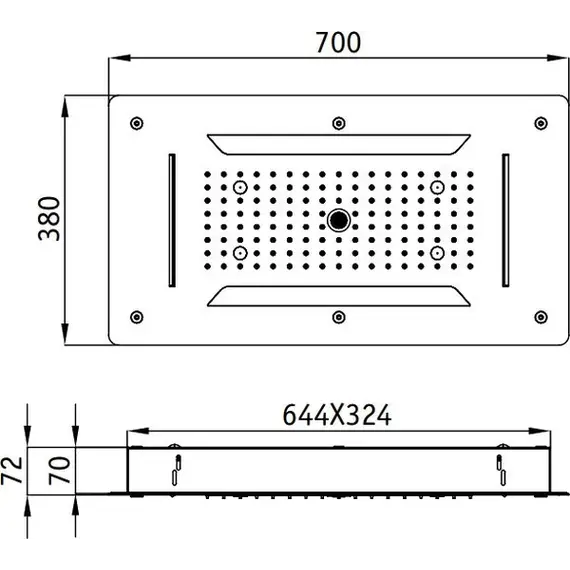 Верхний многофункциональный душ RGW SP-71