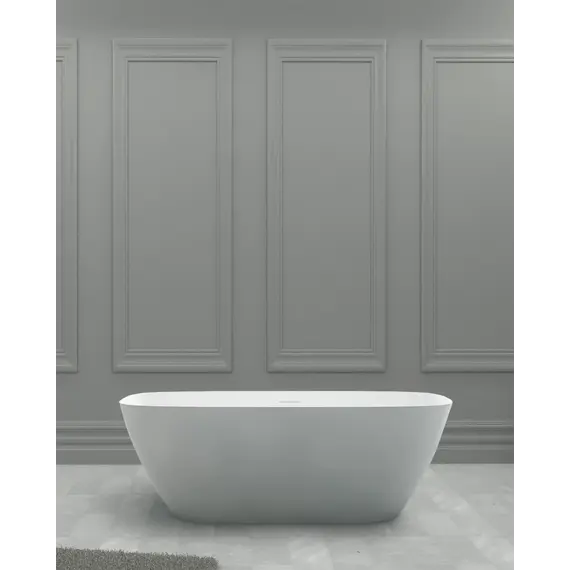 Ванна из искусственного камня ABBER Stein AS9612-1.7 белая матовая 170х72