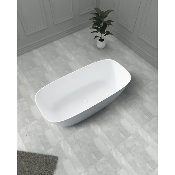 Ванна из искусственного камня ABBER Stein AS9612-1.7 белая матовая 170х72