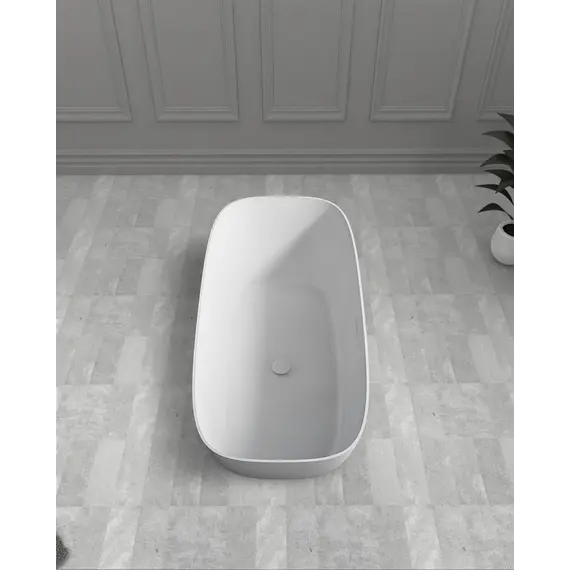 Ванна из искусственного камня ABBER Stein AS9612-1.7 белая матовая 170х72