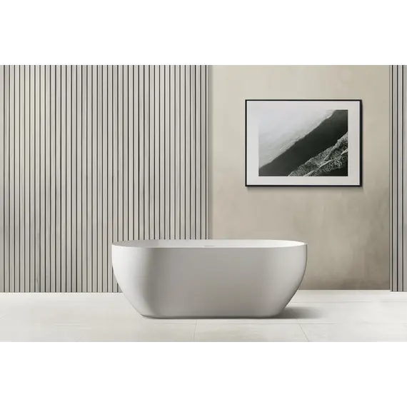 Ванна из искусственного камня ABBER Stein AS9613 белая матовая