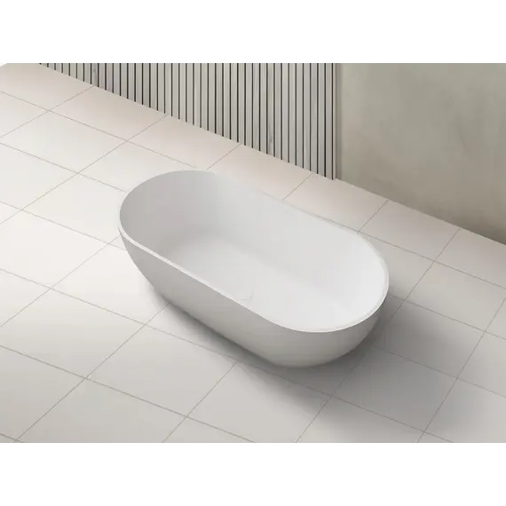 Ванна из искусственного камня ABBER Stein AS9613 белая матовая