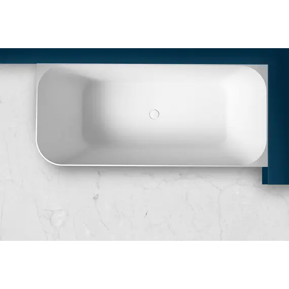 Ванна из искусственного камня ABBER Stein AS9621-1.7 L/R белая матовая 170х75