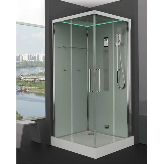 Душевая кабина квадратная Timo Premium NURA H-516 ,100х100, Г/М, баня, электрика, хромотерапия