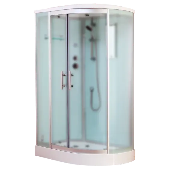 Душевая кабина асимметричная Timo STANDART  T-6602 SF R/L  Silver Fabric низкий поддон 120*85