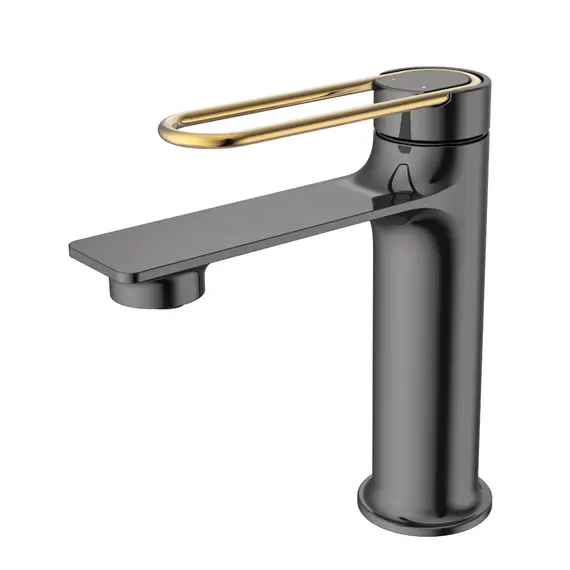 Смеситель для раковины ACWEN- 11111QL оружейная сталь/бронза