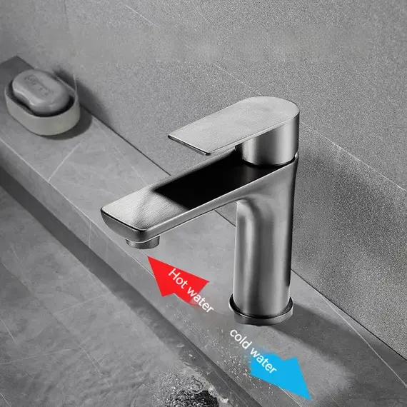 Смеситель для раковины  ACWEN 81193 матовый хром