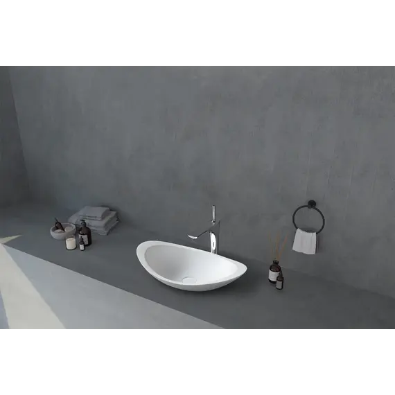 Раковина накладная ABBER Stein AS2606 белая матовая