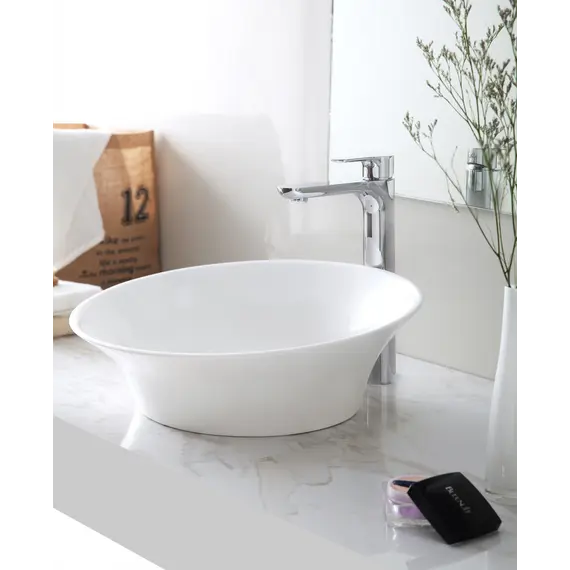 Раковина накладная ABBER Stein AS2607 белая матовая