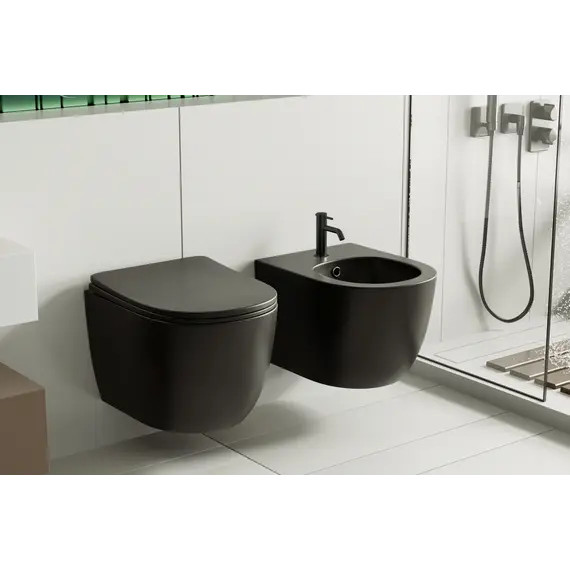 Биде ABBER Bequem AC1150MB подвесное черное матовое