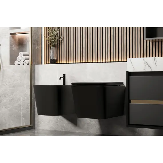 Биде ABBER Rechteck AC1250MB подвесное черное матовое