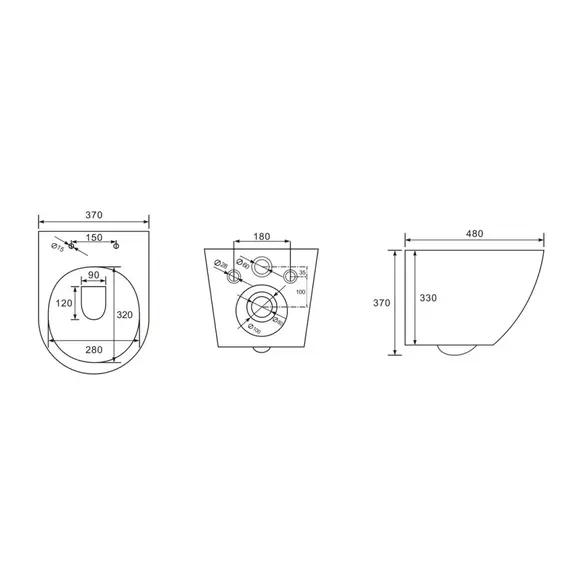 Унитаз ABBER Bequem AC1100MW подвесной белый матовый, безободковый