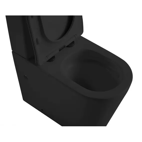 Унитаз ABBER Bequem AC1112TMB компакт черный матовый, безободковый