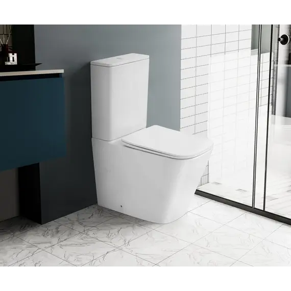 Унитаз ABBER Rechteck AC1210TMW компакт белый матовый, безободковый, смыв торнадо