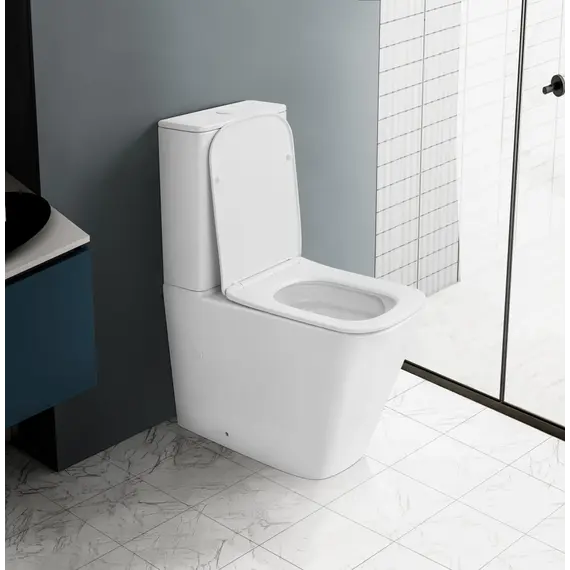 Унитаз ABBER Rechteck AC1210TMW компакт белый матовый, безободковый, смыв торнадо