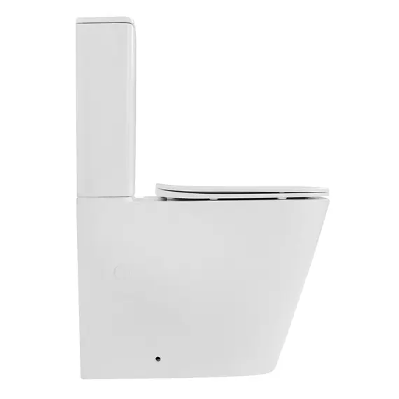 Унитаз ABBER Rechteck AC1210TMW компакт белый матовый, безободковый, смыв торнадо