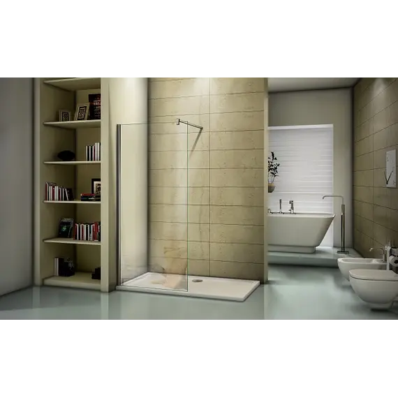 Душевая перегородка Good Door WALK IN SP, черный профиль